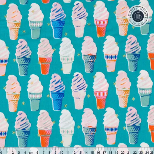 Ruby Star Society - Best Day Ever - Ice Cream Novelty Kitsch Retro Vintage - Metallic Turquois