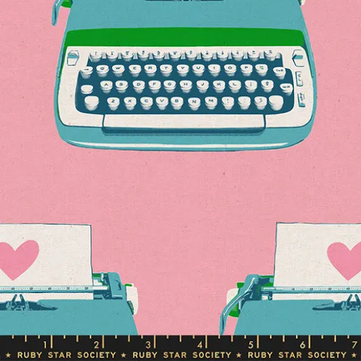 Canvas - Ruby Star Society - Best Day Ever - Typewriters Canvas Novelty Kitsch Retro - Posy
