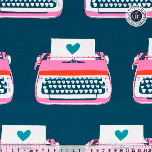 Canvas - Ruby Star Society - Best Day Ever - Typewriters Canvas Novelty Kitsch Retro - Teal