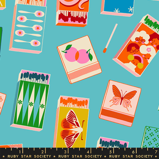Ruby Star Society - Trinketry - Matchmaker Novelty Matchbook Retro - Turquoise