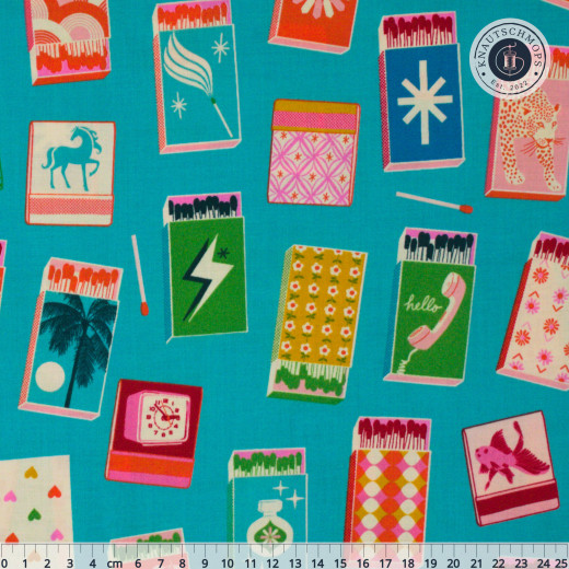 Ruby Star Society - Trinketry - Matchmaker Novelty Matchbook Retro - Turquoise