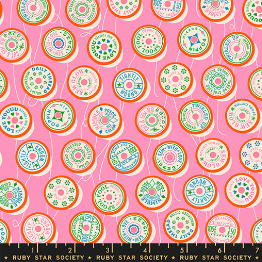 Ruby Star Society - Trinketry - Spools Novelty Sewing Notions Retro Thread - Flamingo