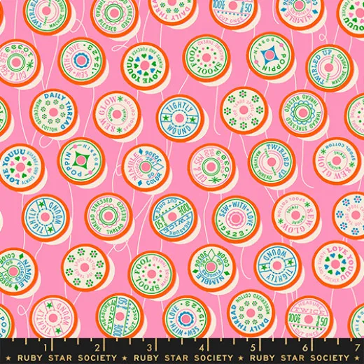Ruby Star Society - Trinketry - Spools Novelty Sewing Notions Retro Thread - Flamingo