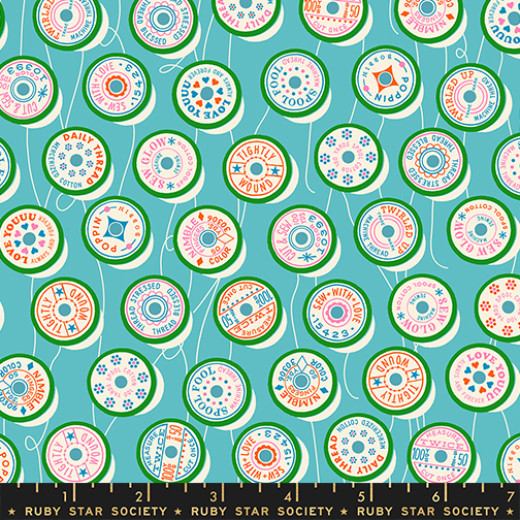 Ruby Star Society - Trinketry - Spools Novelty Sewing Notions Retro Thread - Turquoise