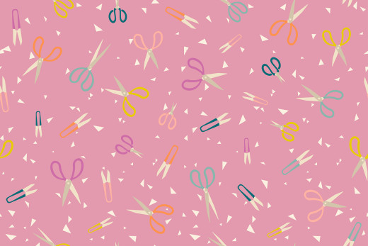 Ruby Star Society - Paper Cuts 2 - Snip Snip Novelty Scissors Paper Office Supplies - Plum