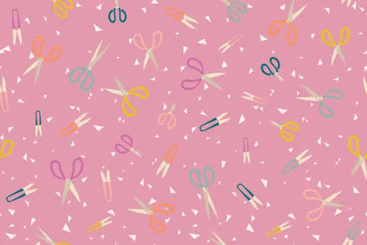 Ruby Star Society - Paper Cuts 2 - Snip Snip Novelty Scissors Paper Office Supplies - Plum