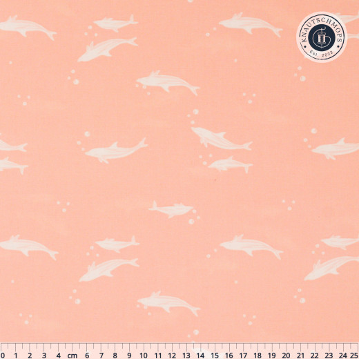 Ruby Star Society Baumwollstoff - Sarah Watts Florida Volume 2 - Dolphins in Peach