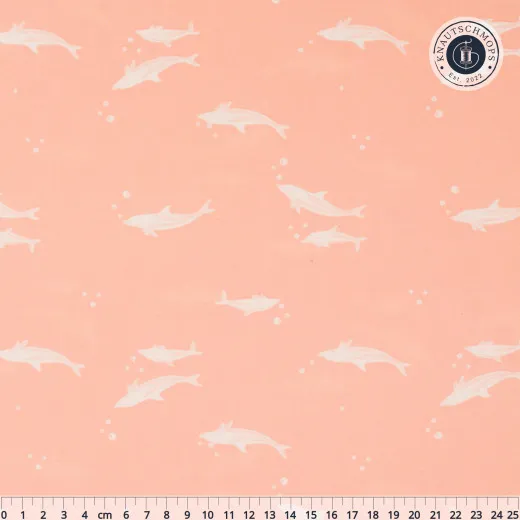 Ruby Star Society Baumwollstoff - Sarah Watts Florida Volume 2 - Dolphins in Peach