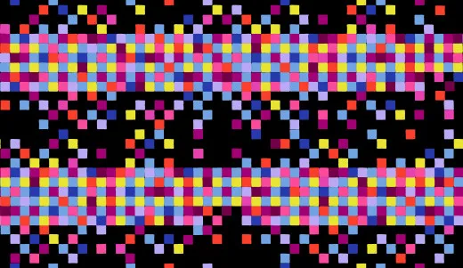 Ruby Star Society - Glow Garden - Pixels Geometrics Squares - Black