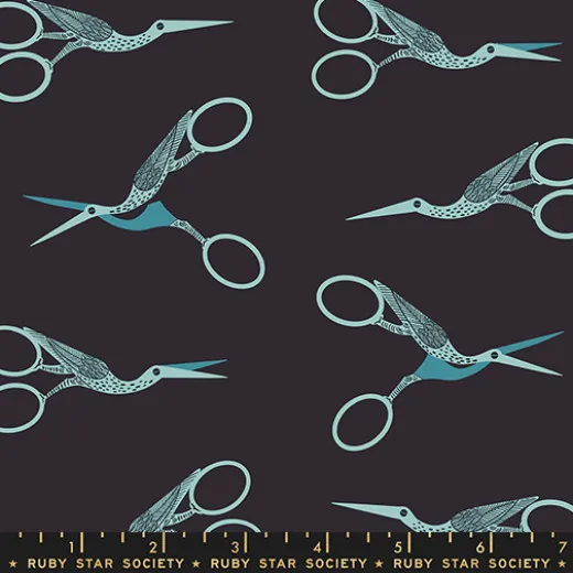 Ruby Star Society - 800 Notion - Stork Scissors Novelty Retro Vintage Sewing Notions Scissors - Soft Black Ruby Star Society - 800 Notion - Stork Scissors Novelty Retro Vintage Sewing Notions Scissors - Soft Black