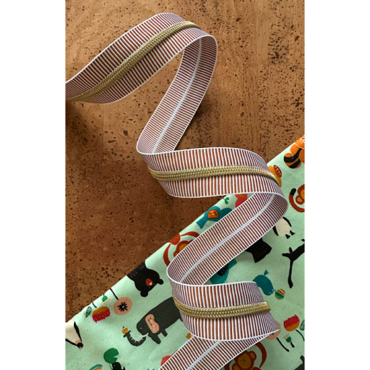 Sassafras Lane Designs - Reißverschluss #5 - Earth  Stripe - Gold