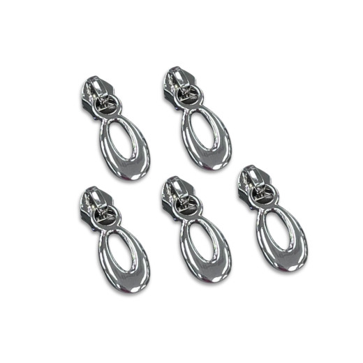 Simply Classic -  Zipper Pulls - Teardrop #5 - Nickel