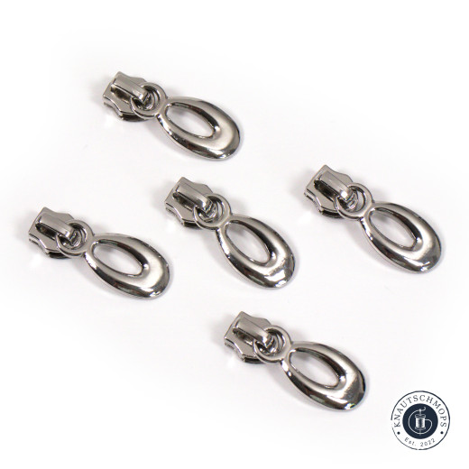 Simply Classic -  Zipper Pulls - Teardrop #5 - Nickel