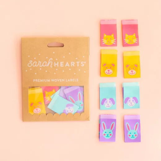 Sarah Hearts Label - Animal Friends