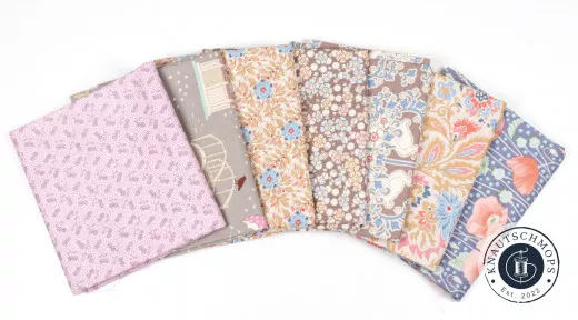 Fat Quarter Set - Windy Days, Garden (lila, grau)