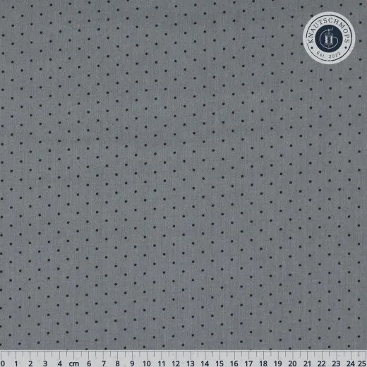 Punkte-Muster Tiny Dots Kleine Punkte des Musters „Tiny Dots" in Shadow (dunkles Grau in Grau), Lineal zum Größenvergleich.