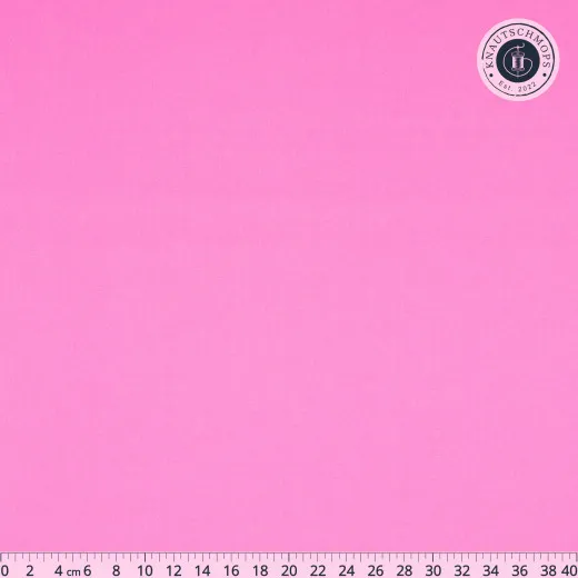 Art Gallery Fabrics Pure Solids Rock Candy, unifarbener Baumwollstoff in Pink mit Zentimeter-Maßstab