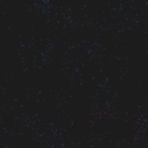 Nahaufnahme des dunklen Speckled-Musters in Galaxy mit feinen blauen und violetten Farbtupfern.