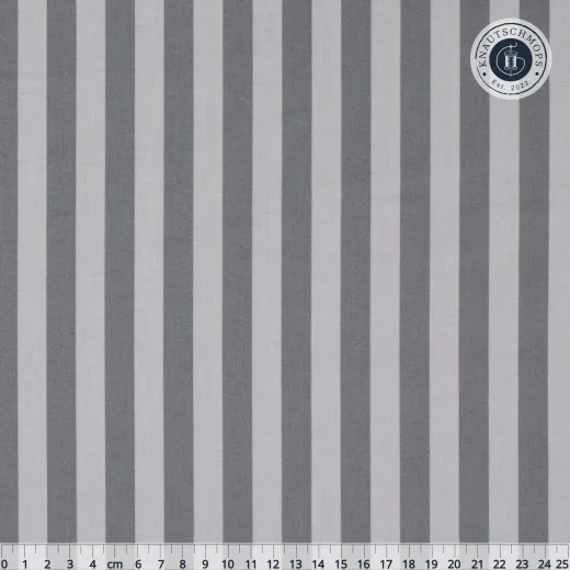 Streifenmuster Tent Stripe Vertikales Streifenmuster „Tent Stripe" in Fog, Lineal zum Größenvergleich.