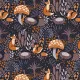 Cloud 9 Fabrics - Whimsical Forest Floor - Twilight Exploration - Midnight Cloud 9 Fabrics - Whimsical Forest Floor - Twilight Exploration - Midnight