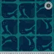 Cotton & Steel - By The Seaside II - Grumpy Whale - Navy Fabric Cotton & Steel - By The Seaside II - Grumpy Whale - Navy Fabric