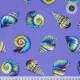 Tula Pink Baumwoll Designerstoff - Floral Reef - Lil Shelly - Marine