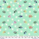 Tula Pink Baumwoll Designerstoff - Floral Reef - School Crossing - Seafoam Tula Pink Baumwoll Designerstoff - Floral Reef - School Crossing - Seafoam
