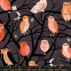Ruby Star Society - Freaky Familiars - Who Cooks For You Novelty Owls Nature Trees - Eggplant