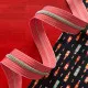 Sassafras Lane Designs - Reißverschluss #5 - Red Stripe - Nickel Sassafras Lane Designs - Reißverschluss #5 - Red Stripe - Nickel