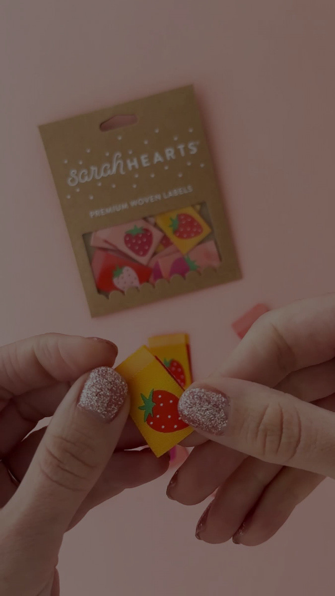 Sarah Hearts Label - Strawberry