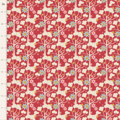 Tilda Baumwollstoff - Jubilee - Wildgarden - Red (115cm-Rest)