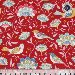 Tilda Baumwollstoff - Jubilee - Bird Tree - Red