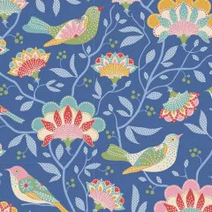 Tilda Baumwollstoff - Jubilee - Bird Tree - Blue