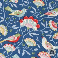 Tilda Baumwollstoff - Jubilee - Bird Tree - Blue