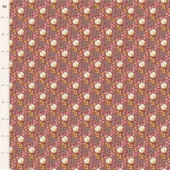 Tilda Baumwollstoff - Sanctuary - Cottonfield Maroon (Fat Quarter)