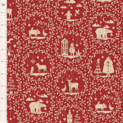 Tilda Baumwollstoff - Merry Little Christmas - Paperscenes Burgundy Tilda Baumwollstoff - Merry Little Christmas - Paperscenes Burgundy
