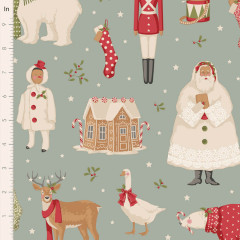 Tilda Baumwollstoff - Merry Little Christmas -Winterfriends Duckegg Tilda Baumwollstoff - Merry Little Christmas -Winterfriends Duckegg