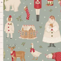 Tilda Baumwollstoff - Merry Little Christmas -Winterfriends Duckegg