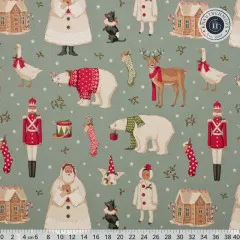 Tilda Baumwollstoff - Merry Little Christmas -Winterfriends Duckegg