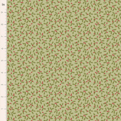 Tilda Baumwollstoff - Merry Little Christmas - Mistletoe Pistachio (74cm-Rest)