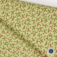 Tilda Baumwollstoff - Merry Little Christmas - Mistletoe Pistachio