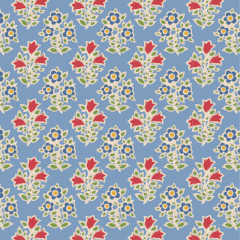 Tilda Baumwollstoff - Jubilee - Farm Flowers - Light Blue (75cm-Rest)
