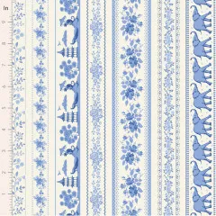 Tilda Baumwollstoff - Something Blue - Borders Blue