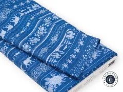Tilda Baumwollstoff - Something Blue - Borders Night (74cm-Rest)