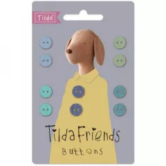 Tilda Knöpfe Chambray Friends blau