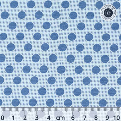 Tilda Baumwollstoff - Basic Dots, Denim Blue