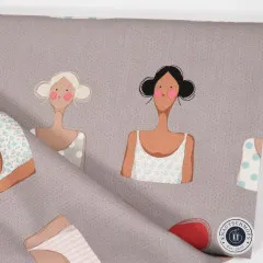Tilda Baumwollstoff - Me and My Friends - Slate