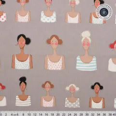 Tilda Baumwollstoff - Me and My Friends - Slate