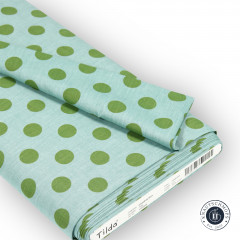 Tilda Baumwollstoff - Chambray Dots, Tealgreen