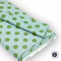 Tilda Baumwollstoff - Chambray Dots, Tealgreen